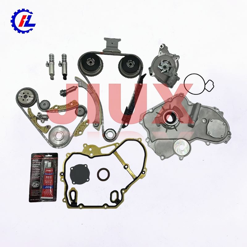 Kit Slabhra Uainithe W / Caidéal Uisce, Caidéal Ola, Slabhra Treoraithe Sprocket Tensioner Do GMC Tír-raon, Chevy Equinox Malibu, Buick Regal GM Ecotec 2.0L 2.4L 9-4201S 9-4201SX